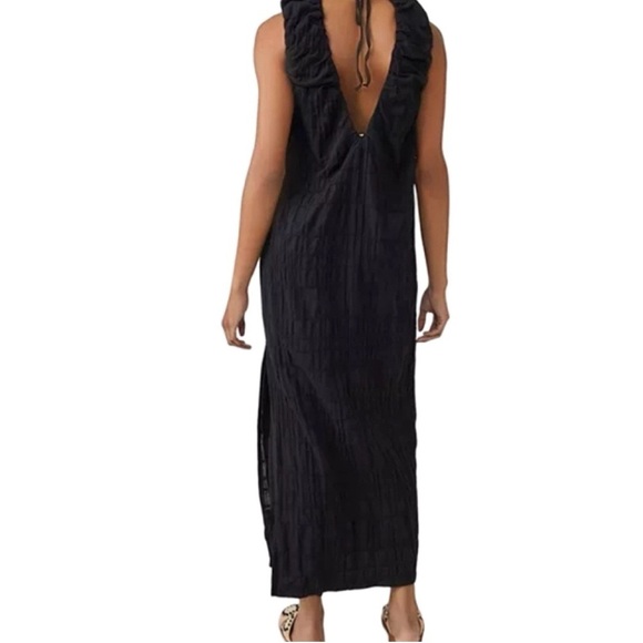 Free People Agatha Black V-Neck Maxi Dress Size XS - Picture 2 of 11